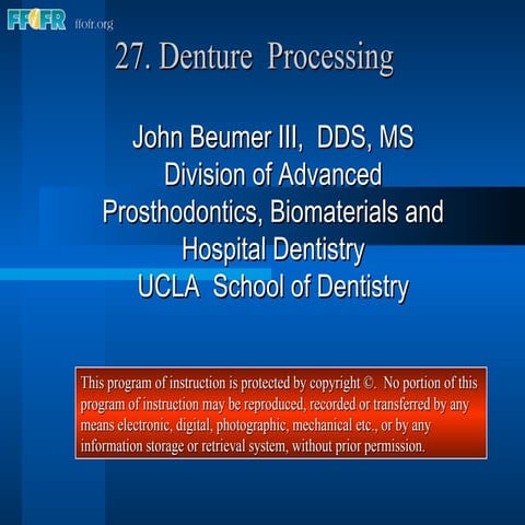 27.denture processing