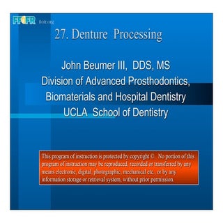 27.denture processing
