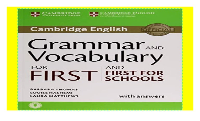 Grammar and Vocabulary for First and First for Schools Book with Ans…