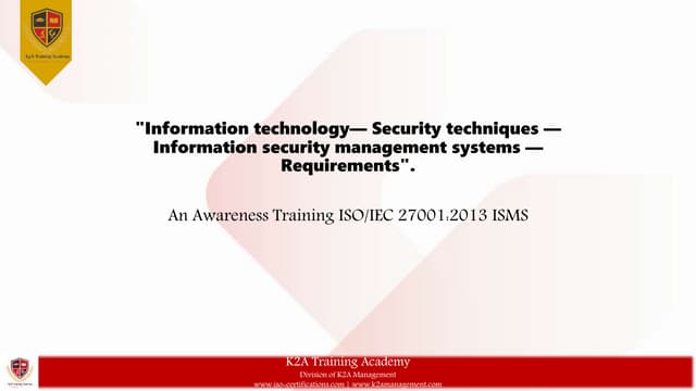 27001 awareness Training