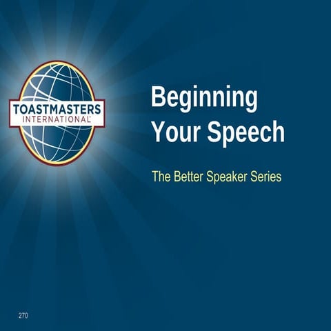 Beginning Your Speech (Powerpoint)