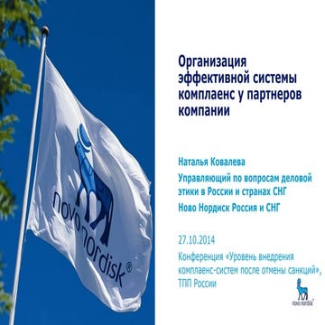 Организация эффективной системы комплаенс у партнеров компании