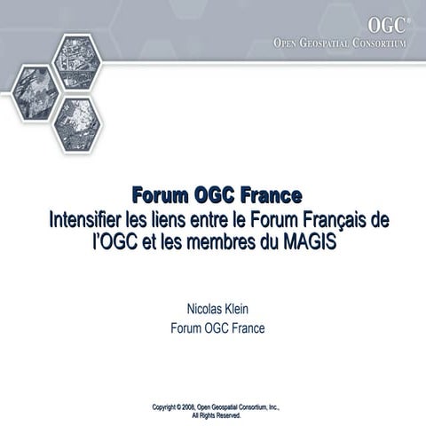Forum français de l'OGC - Sageo 2009