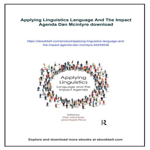 Applying Linguistics Language And The Impact Agenda Dan Mcintyre | PDF