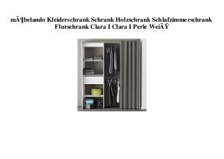 BIG PROMO mÃ¶belando Kleiderschrank Schrank Holzschrank Schlafzimmerschrank Flurschrank Clara I Clara I Perle WeiÃ 