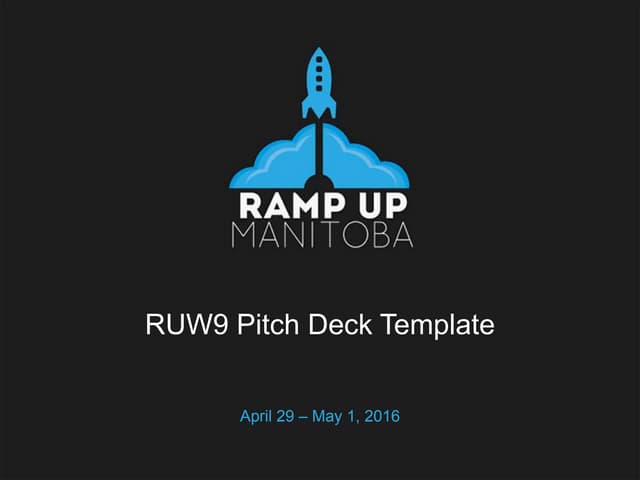 Ramp Up Weekend Pitch Deck