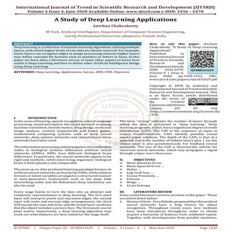A Study of Deep Learning Applications | PDF | Artificial Intelligence ...