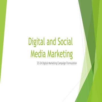 27 & 28 Campaign Formulation in digital market