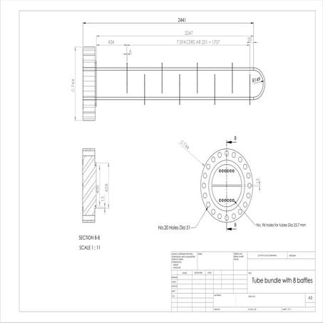 Tube bundle with 8 baffles.PDF