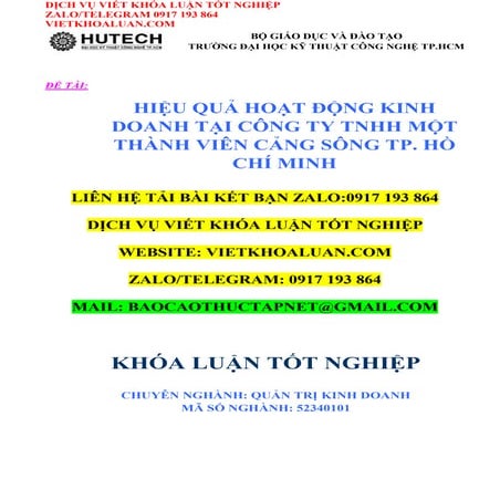 Bài mẫu Khóa luận ngành quản trị kinh doanh, HAY, 9 ĐIỂM