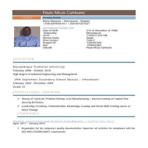 English CV