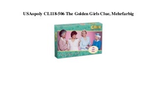 BEST PRICE USAopoly CL118-506 The Golden Girls Clue  Mehrfarbig 