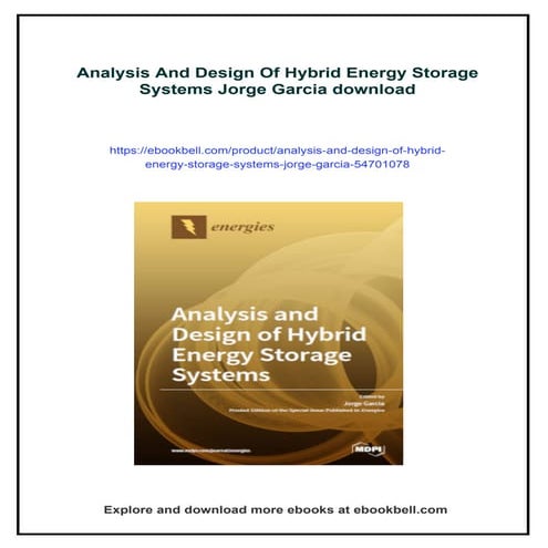 Analysis And Design Of Hybrid Energy Storage Systems Jorge Garcia | PDF