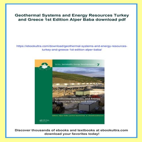 Geothermal Systems and Energy Resources Turkey and Greece 1st Edition ...