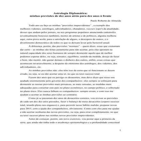 Astrologia Diplomatica de 2004 a 2014