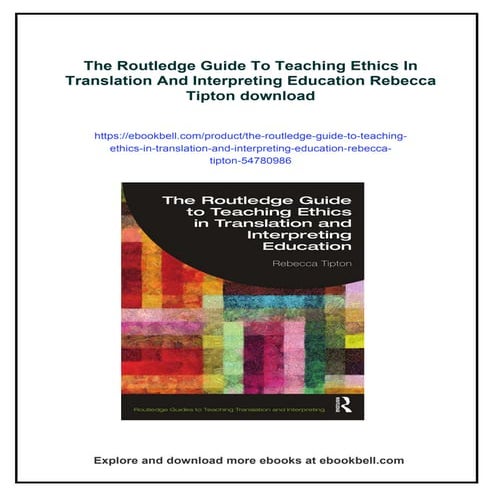 The Routledge Guide To Teaching Ethics In Translation And Interpreting ...