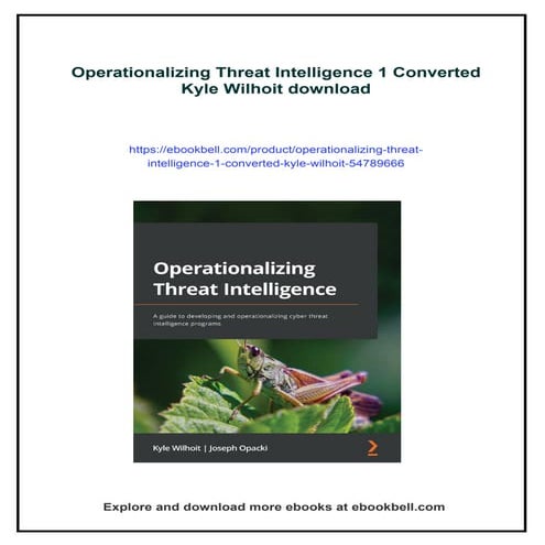 Operationalizing Threat Intelligence 1 Converted Kyle Wilhoit