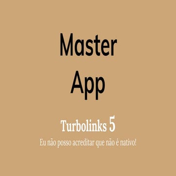 Master App - Porque menos é mais!
