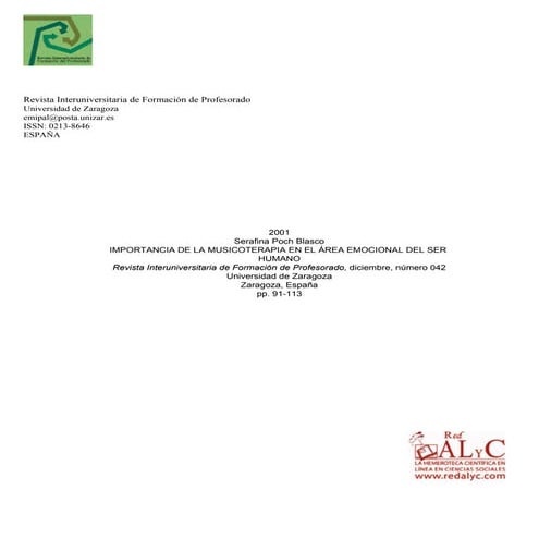 Musicoterapia y su aporte I.E