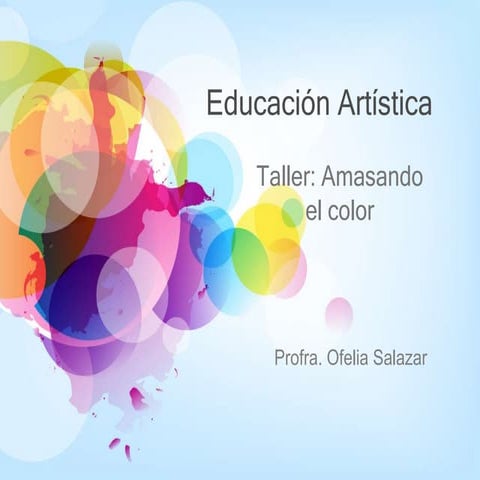 Taller amasando el color