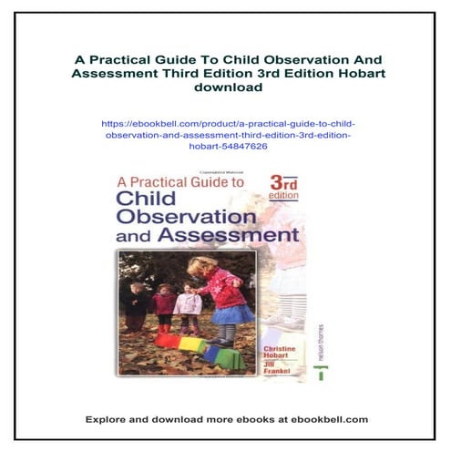 A Practical Guide To Child Observation And Assessment Third Edition 3rd Editi...