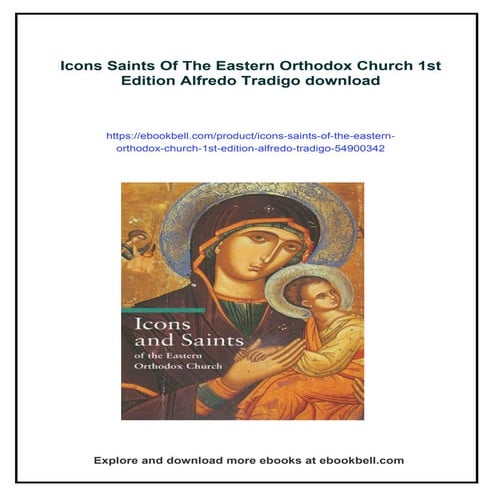 Icons Saints Of The Eastern Orthodox Church 1st Edition Alfredo Tradigo
