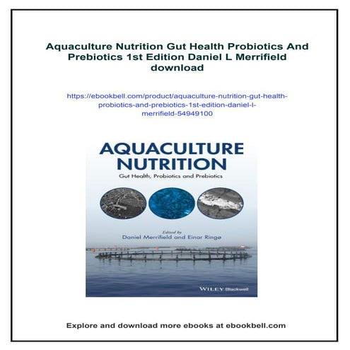 Aquaculture Nutrition Gut Health Probiotics And Prebiotics 1st Edition ...