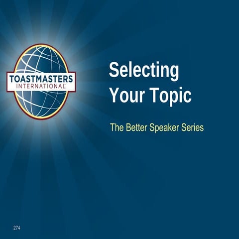 Selecting Your Topic (Powerpoint)