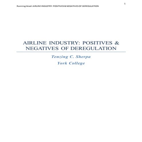 Airline Deregulation | PDF