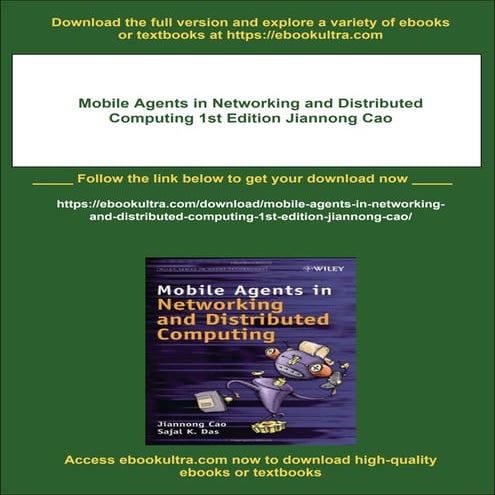 Mobile Agents in Networking and Distributed Computing 1st Edition Jiannong Cao