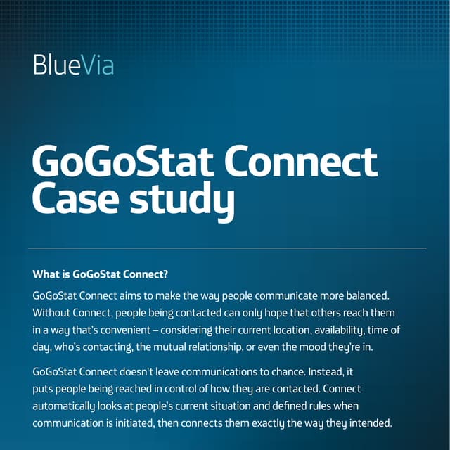GoGoStat Connect Case Study