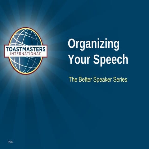 Organizing Your Speech