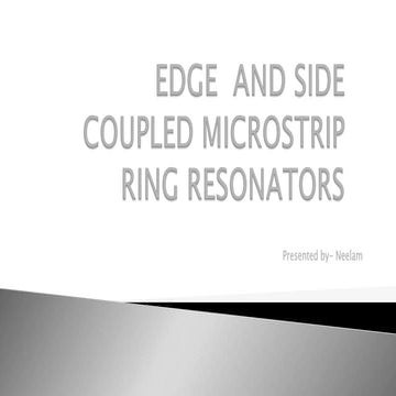 Design edge- and side-coupled microstrip ring resonators