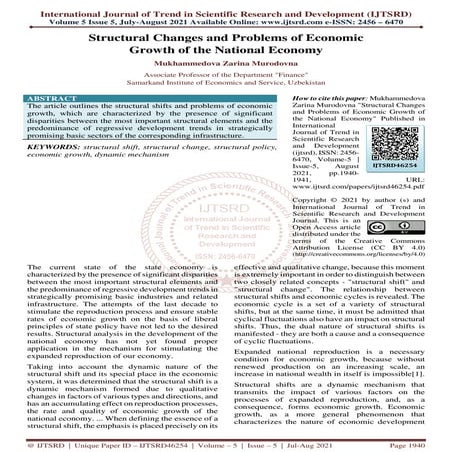 Economic Development Structural Changes Ppt