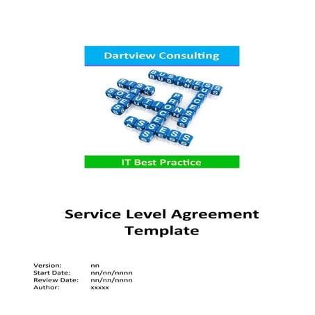 ITIL Service Level Agreement Template