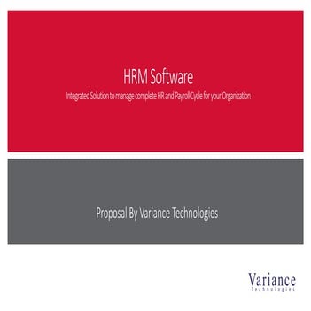 HRM by Variance Technologies