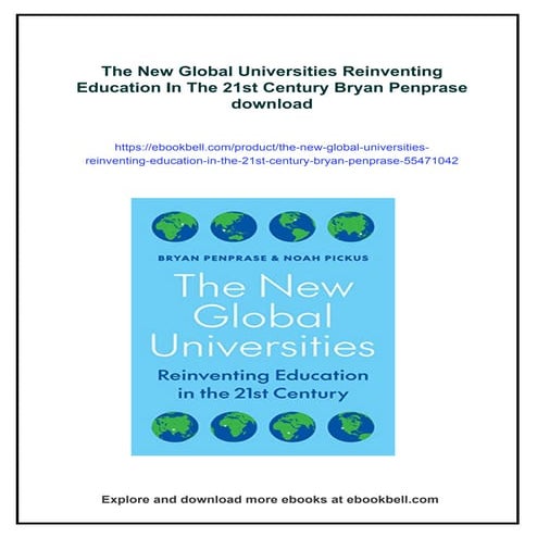 The New Global Universities Reinventing Education In The 21st Century ...