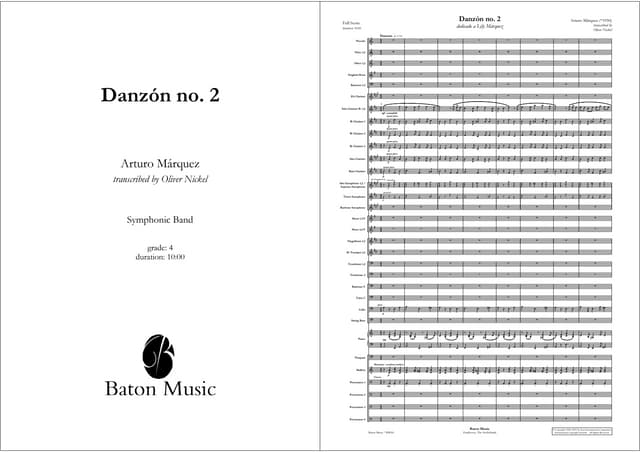 Danzon No. 2, by Arturo Márquez, arranged by Oliver Nickel | PDF
