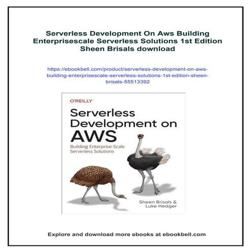 Serverless Development On Aws Building Enterprisescale Serverless Solutions 1...