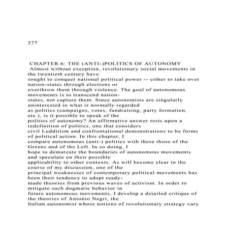 The Subversion Of Politics European Autonomous Social Movements And The ...