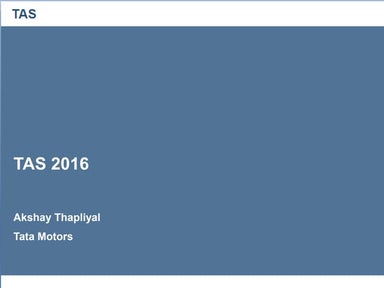 TAS 2016- Akshay Thapliyal