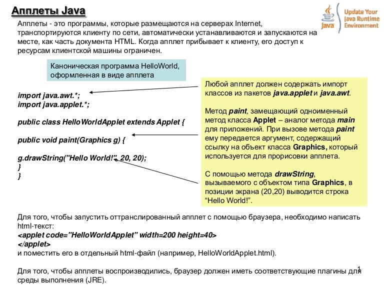 Java апплет. Applet. апплеты пример. что такое апплеты простыми словами.