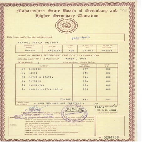DeepakShivduttKandpal_12Certificate