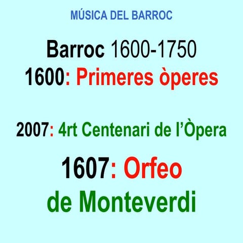 Música del Barroc - Frederic Sesé