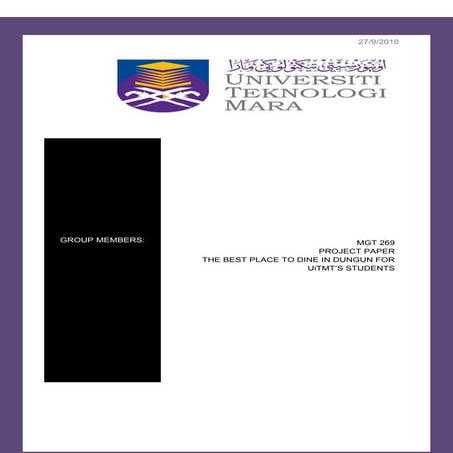 report on project paper