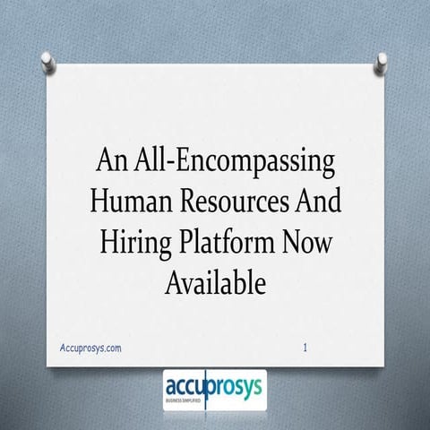 An All-Encompassing Human Resources and Hiring Platform Now Available