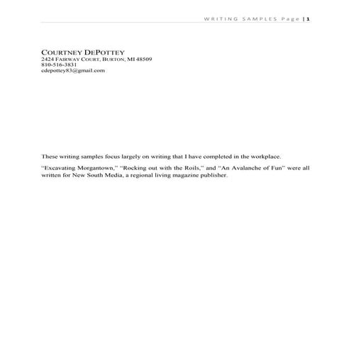 CDePottey Writing Samples2