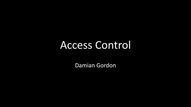 Python: Access Control | PPT