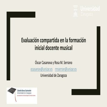Evaluación compartida en la formación inicial docente musical