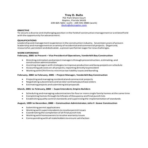Troy Resume